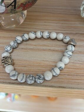 White Dog Lover  Bead Stretch Bracelets (10)